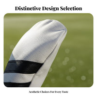3 Pieces Driver Wood Headcover Set Snug Fit Sport Headcover Set PU Leather Sport Headcovers Adjustable Number Label for Storage