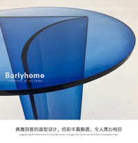 BarlyHome捌里北欧现代创意几何渐变亚克力茶几客厅卧室时尚边几