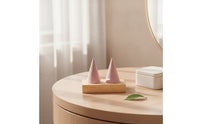 Jewelry Display with Wooden Base Boutique-Style Jewelry Display Stand Solid Wood