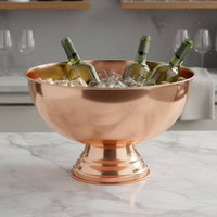 Stainless Steel Ice Bin Wide Mouth Champagne Bowl Large Capacity