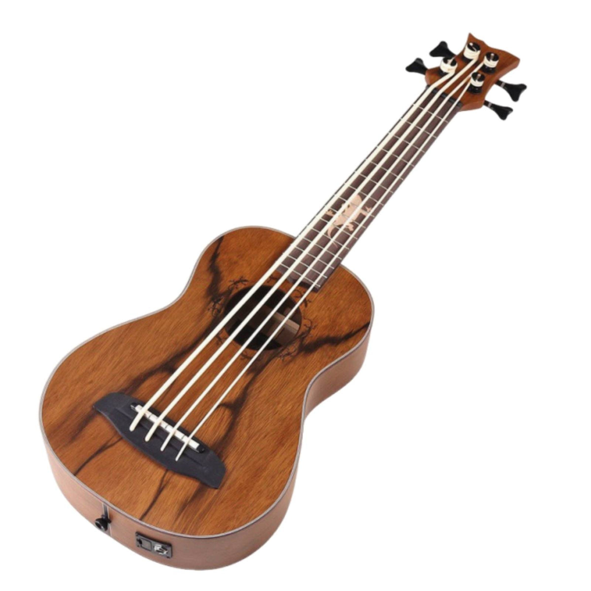 Ukulele Bass with Slotted Headstock 4-String Bass Ukulele Beginner-Friendly Instrument for Beginners