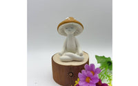 Meditation Fungi Figurine Cute Design Meditation Fungi Statue Polished Finish