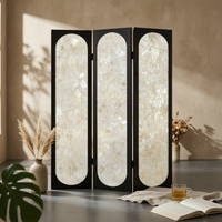Foldable Design Freestanding Folding Screen Mobile Folding Panel Divider Decorative Background Partition Wall Portable for Interior Designers, Homeowners, Office Workers, Bedroom, Studio Apartment, Reception Area, Restaurant