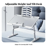 Adjustable Tilting Bed Table Built-in Page Holder Adjustable Computer Table