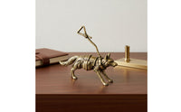 Brass German Herder Figurine Handcrafted Detail German Herder Table Ornament Vintage Style House Decoration for Shelf