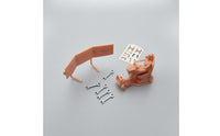 Miniature Racing Simulator Model Seated Driver Cockpit Racing Model Screen Panel Car Culture Display Piece Orange-Brown