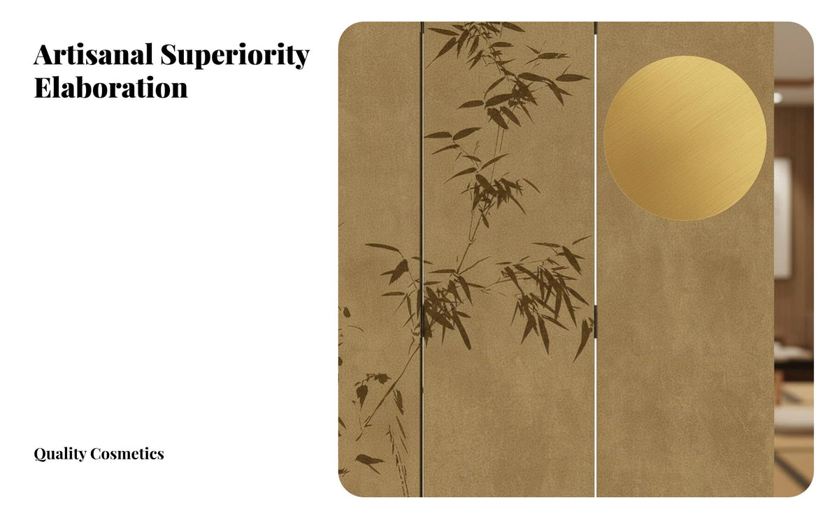 Chinese Design Design Bamboo Print Folding Partition Zen Aesthetic Folding Panel Divider Foldable Privacy Screen Opaque for Interior Designers, Business Owners, Awayice Workers, Restaurant, Bedroom, Studio Apartment