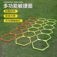 Foldable Hexagonal Training Rings for Soccer, Portable