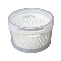 Round Food Container with Colander Leakproof Airtight Produce Freshness Container Fruit Keeper for Pantry