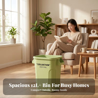 Wide-Opening Trash Can with Handles | Large Capacity Design, Space-Saving Tapered Shape, Rectangular Trash Can, for Kitchen