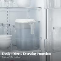 Refrigerator Drink Pitcher with Lid Heat Resistant Cold Water Pitcher Food-Grade PP Material Large Capacity Beverage Jug for Restaurant, Bar