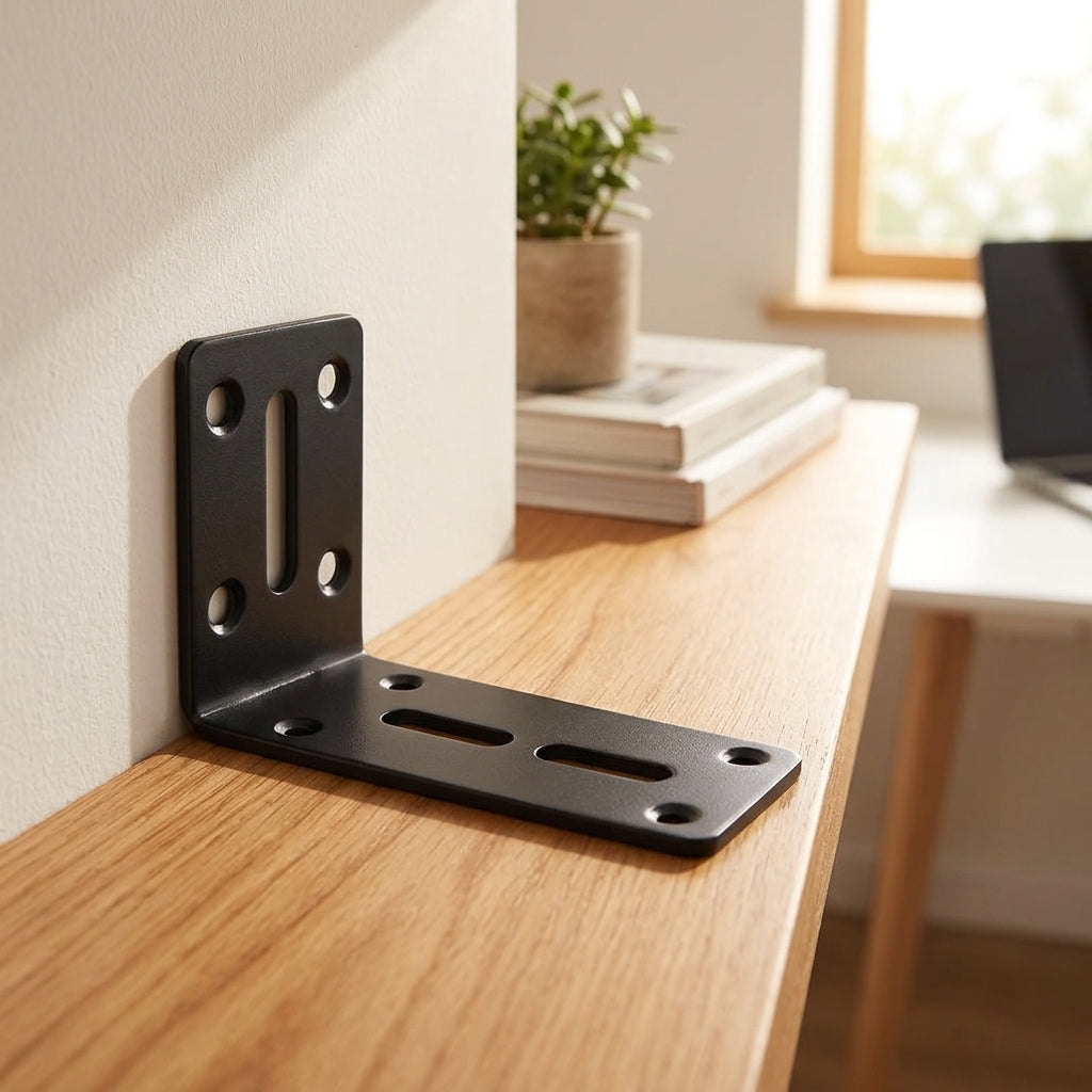 Shelf Bracket for Floating Shelf and Storage Shelf, Heavy Duty Metal Brackets with Hardware, Angle Brackets for Living Room