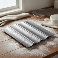 Perforated French Loaf Pan Food Grade French Loaf Baking Tray French Bread Baking Form Easy Release Multi-Loaf Bread Pan