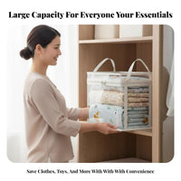 Collapsible Frontentry Container with casters Transparent clear panels for Families