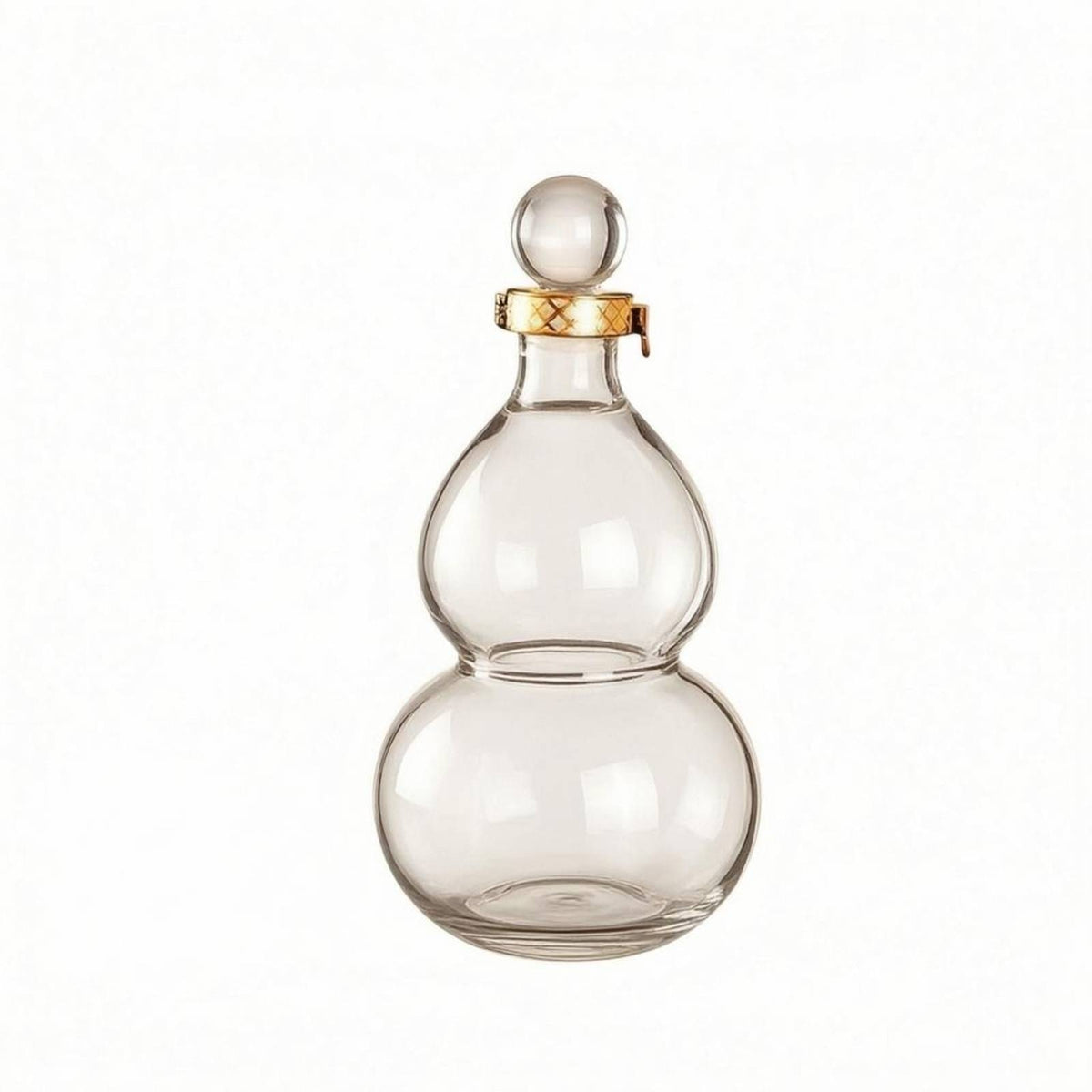 Transparent Glass Wine Bottle Glossy Finish Drinkware Narrow Neck