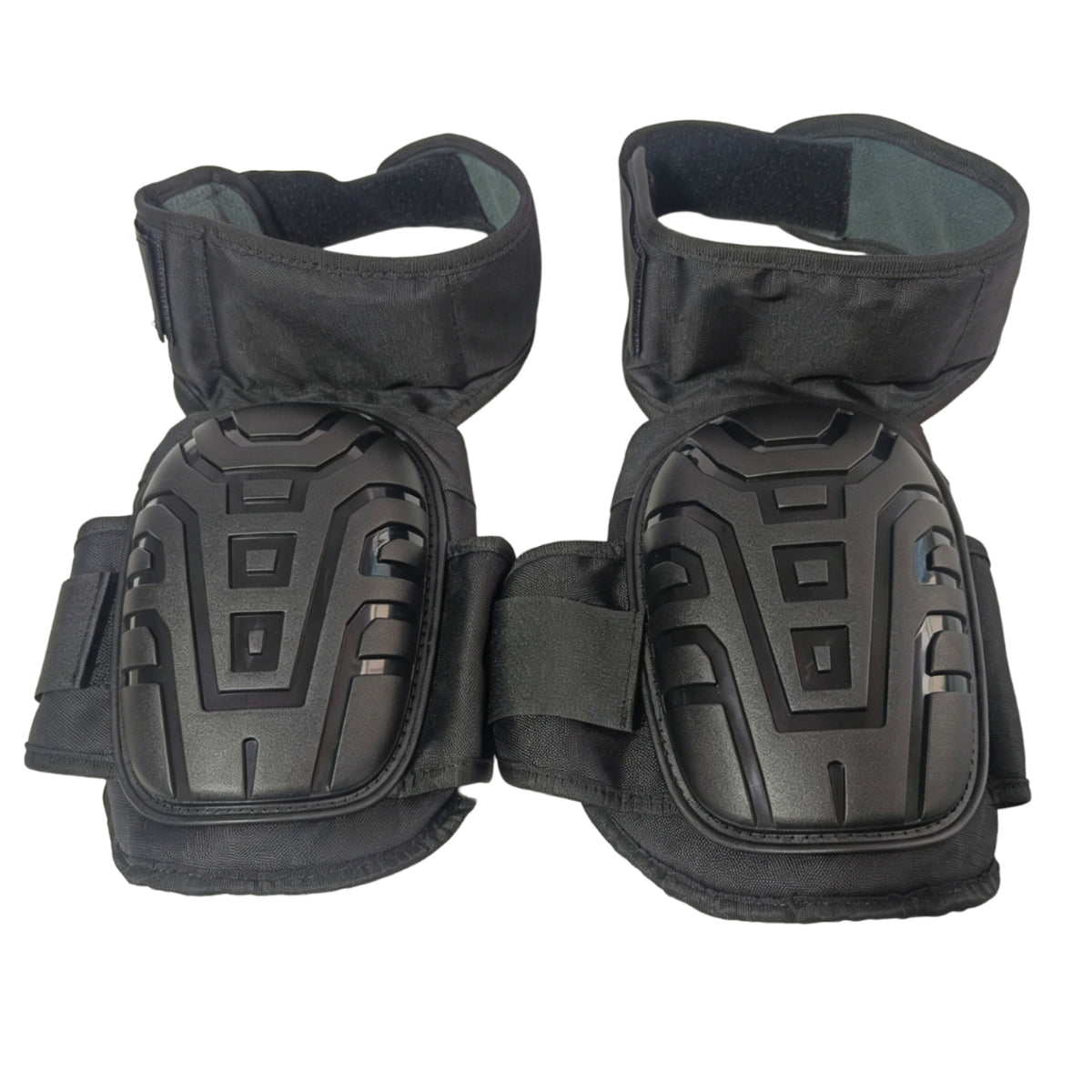 Impact Resistant Hard Shell Knee Pads Hook and Loop Black Knee Pads Nylon Safeguarding Gear Silicone for Laborers, Work Site