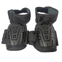 Impact Resistant Hard Shell Knee Pads Hook and Loop Black Knee Pads Nylon Safeguarding Gear Silicone for Laborers, Work Site