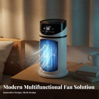 Portable Air Chiller Humidifies Personal Air Chiller Humidifier Multi-Functional Function USB Desk Fan for Students, Bedroom, Dorm Room, Office