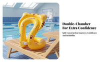 Swim Tube with Back Support | Double, pool lounger with Back Support, for Vacation