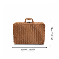 Rattan Suitcase Woven Rattan Storage Case Top Handle