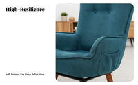 Upholstered Rotating Armchair Ergonomic Design Upholstered Rotating Chair Cushiony Comfort Easy Assembly for Homeowners, Bedroom