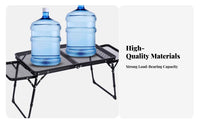 Folding Mesh Table with Side Racks Heavy Duty Camping Furniture for Picnickers