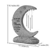 Pet Memorial Wind Chime Personalized Engraving Half-Moon Memorial Ornament