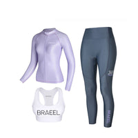 韩国新款冲浪服女分体长裤长袖泳衣防晒速干保守显瘦潜水服水母衣