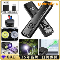 Yunmai T40 EDC Flashlight with UV395 and Green Laser, Waterproof, Rechargeable