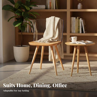 Wood Frame Clear Chair Nordic aesthetic Dining Seat Transparent Design for Renters