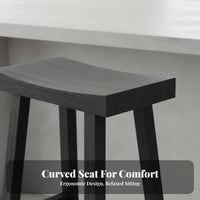 Backless Saddle Stool Minimalist Design Bar Chair Sturdy Construction for Guests
