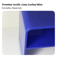 Transparent Curved-Form Designd Table Modern Design Nightstand Minimalist design & aesthetic for Renters