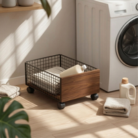 Bathroom Storage Cart Movable Under Sink Organizer Easy Reach