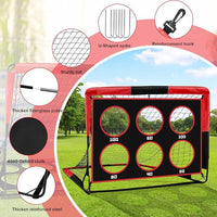 Portable 1.2m Children's Soccer Goal with Net, Foldable, for Outdoor Sports