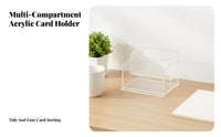 Acrylic Card Stand Tiered Organizer Space Saving for Desktop Collectors