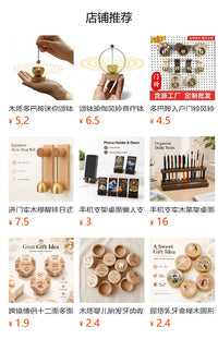 日式木质胡桃木色家用可爱蘑菇牙签筒创意木制橡子牙签筒创意收纳