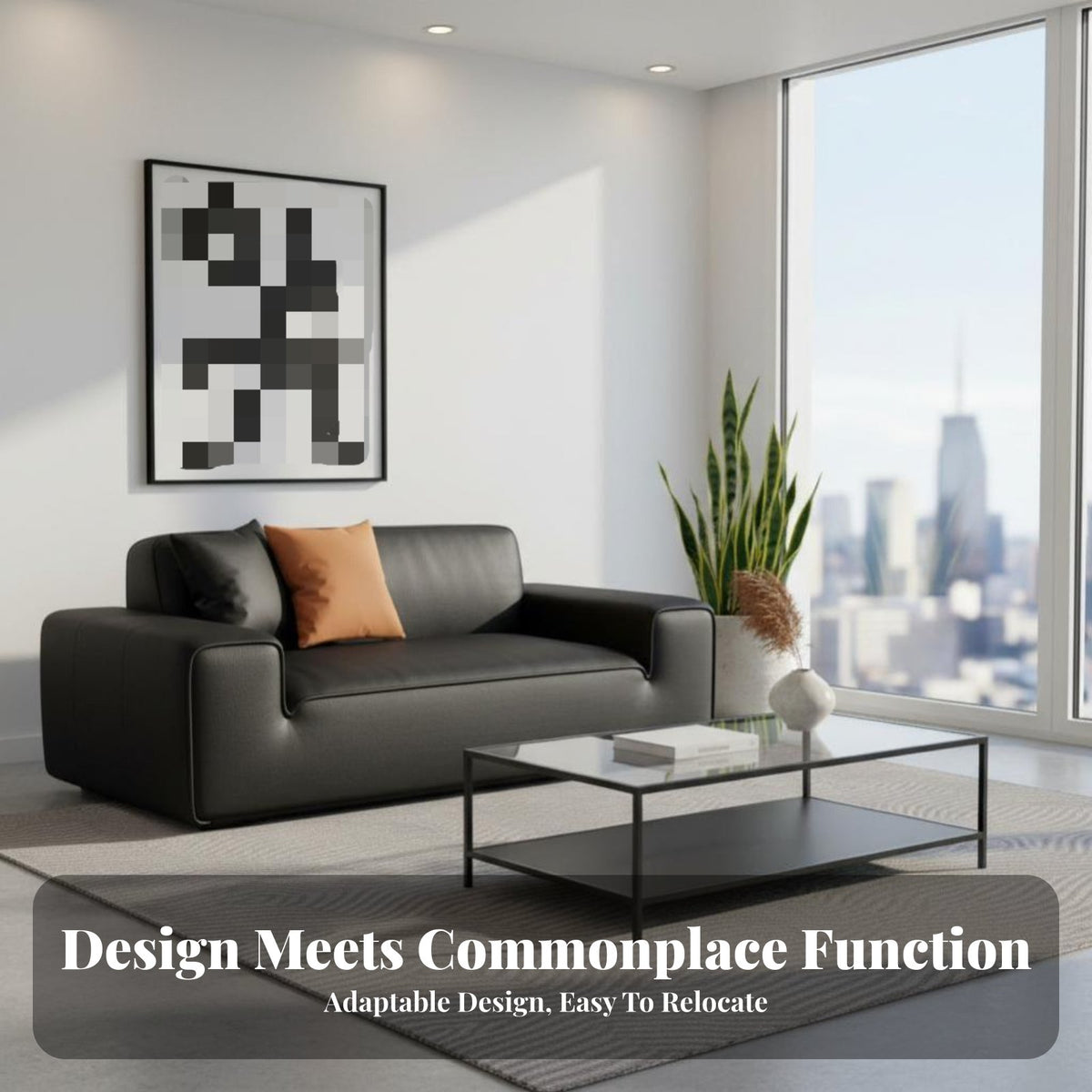 Straightrear Sofa Italian Design Couch Light Luxury aesthetic Lounge Seating for Apartment Dwellers, Homeowners, Living Room, Reception Area, Hotel Lobby