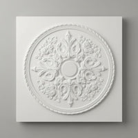 French Design Ceiling Medallion Decorative Pattern Round Ceiling Medallion Interior Decor Paintable Easy Install
