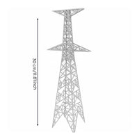 Electric Power Power-Line Tower Model CNC-Carved Lattice Tower Model Tapered