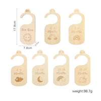 7 Pieces Wooden Month Divider Clear Print Home Storage Sturdy Material