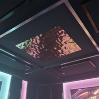 Water Wave Wallpaper Cut to Size Peel and Wallpaper Waterproof Self Mirror Film for Ceiling, Commercial Areas, Furniture Refinishing