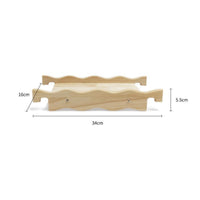 Natural Wood Wooden Rabbit Castle Polished Polished Edges Bunny Playhouse with Slide Sturdy Construction Guinea Pig Activity Fort Easy to Clean for Chinchillas, Playpen