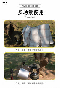 Portable Windproof Outdoor Clothesline with Adjustable Hanging Rope and Clips