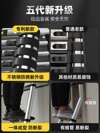 midoli Stainless Steel Telescoping Ladder, 150kg Capacity, 3m Height