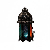 Moroccan Design Candle Lantern Indoor Outdoor Use for Tabletop