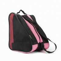 Mesh Roller Skate Bag with Helmet Pocket Breathable Triangular Skate Bag 3-Layer Zippered for Skaters, Skating Lessons