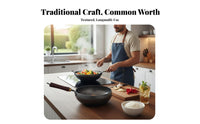 Hand Hammered Wok Uncoated Traditional Chinese Wok Stir-Fry Pan Heat-Resistant Handle Cookware Professional Grade for Chefs