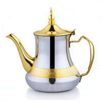 Teapot with Gold Trim Ornate Arabic Teapot Enduring Tea Pot for Coffee Presentation