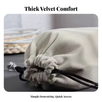 Thickened Design Flannel Drawstring Pouch Lightweight Velvet Power Bank Bag Compact for Travelers, Students, Daily Commute, Office, Backpack