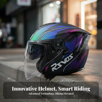 Double Visor Helmet Four-Season 3/4 Open Face Helmet Protection for Unisex, City Commuting